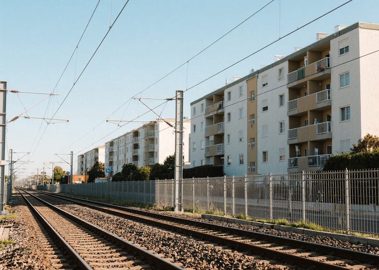 铁路旁住宅噪音场景